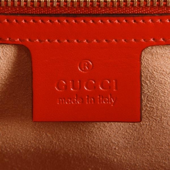 Gucci Medium Guccissima Padlock red Shoulder Bag - Picture 15 of 16